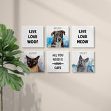 Pop Chic - 6 Square CanvasSet - Custom pet art of your dog or cat by pop-your-pup
