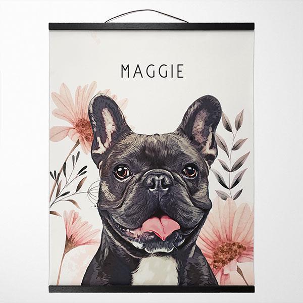 Pop Chic Modern Hanging Canvas - Custom pet art of your dog or cat by pop-your-pup