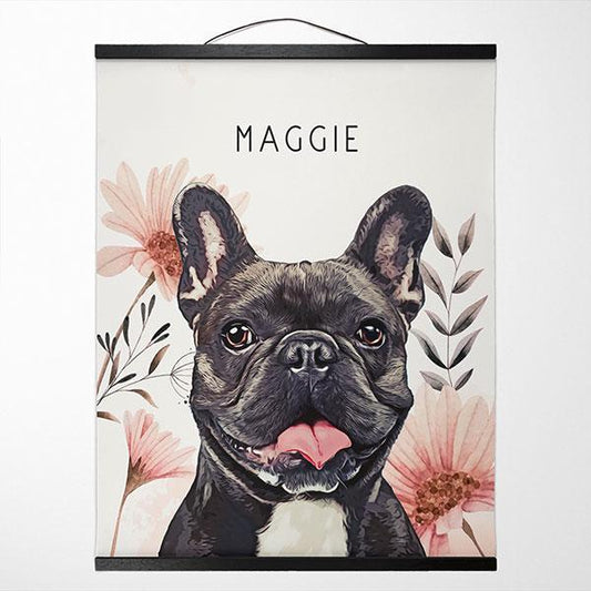 Pop Chic Modern Hanging Canvas - Custom pet art of your dog or cat by pop-your-pup