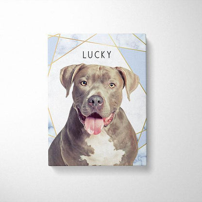 Pop Chic Modern Canvas Portrait - Custom pet art of your dog or cat by pop-your-pup