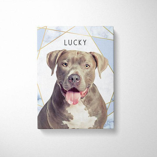 Pop Chic Modern Canvas Portrait - Custom pet art of your dog or cat by pop-your-pup