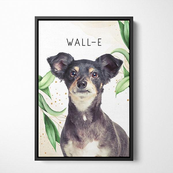 Pop Chic Modern Framed Canvas - Custom pet art of your dog or cat by pop-your-pup