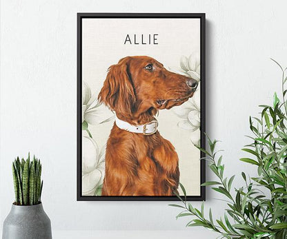 Pop Chic Modern Framed Canvas - Custom pet art of your dog or cat by pop-your-pup