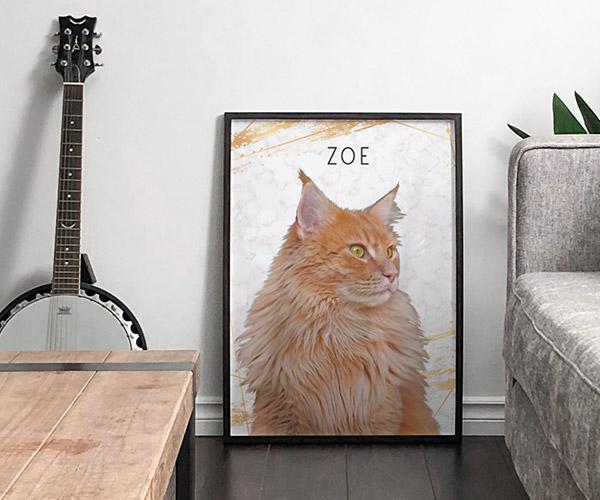 Pop Chic Modern Framed Print - Custom pet art of your dog or cat by pop-your-pup