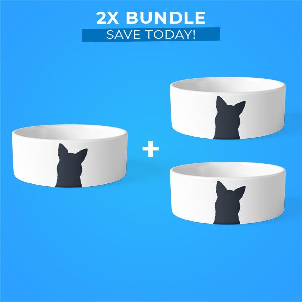 3x Pet Bowls Bundle