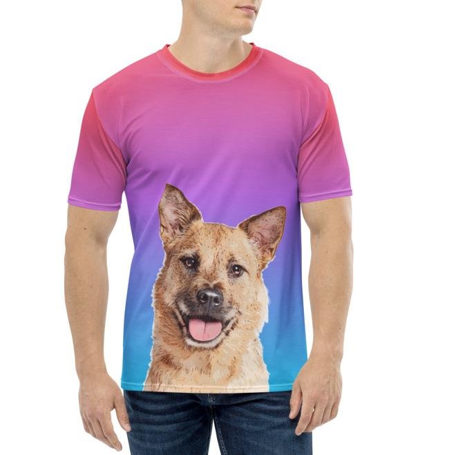 Custom Pet Art All Over Print Tee - Pop Your Pup!™