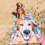 Toallas de playa de arte para mascotas personalizadas