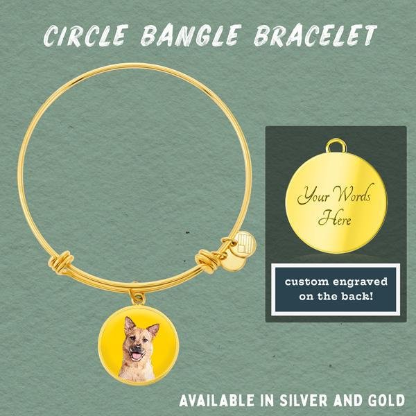 Custom Pet Art - Circle Bangle Bracelet - Pop Your Pup!™