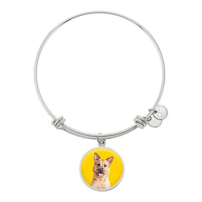 Custom Pet Art - Circle Bangle Bracelet - Pop Your Pup!™