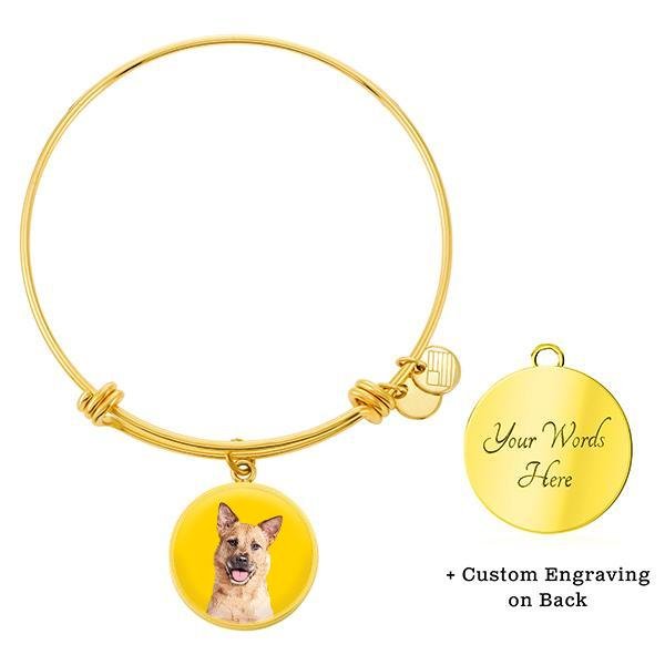 Custom Pet Art - Circle Bangle Bracelet - Pop Your Pup!™