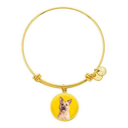 Custom Pet Art - Circle Bangle Bracelet - Pop Your Pup!™