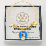 Custom Pet Art - Circle Bangle Bracelet - Pop Your Pup!™
