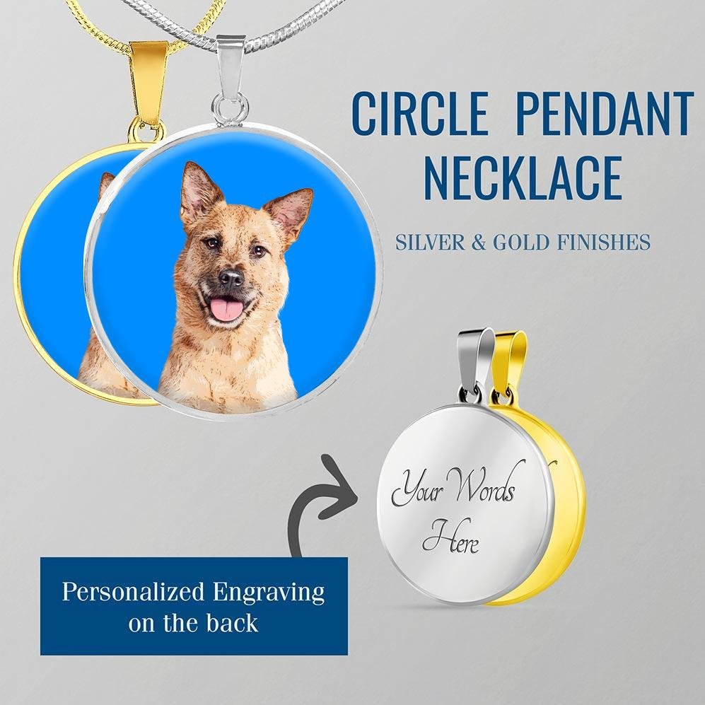 Custom Pet Art - Circle Necklace - Pop Your Pup!™
