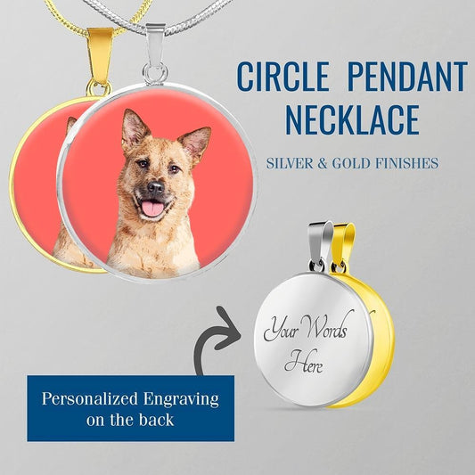 Custom Pet Art - Circle Necklace - Pop Your Pup!™