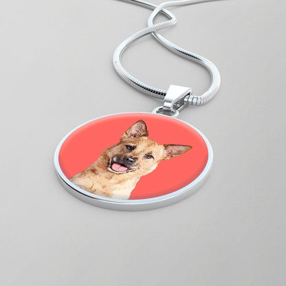 Custom Pet Art - Circle Necklace - Pop Your Pup!™