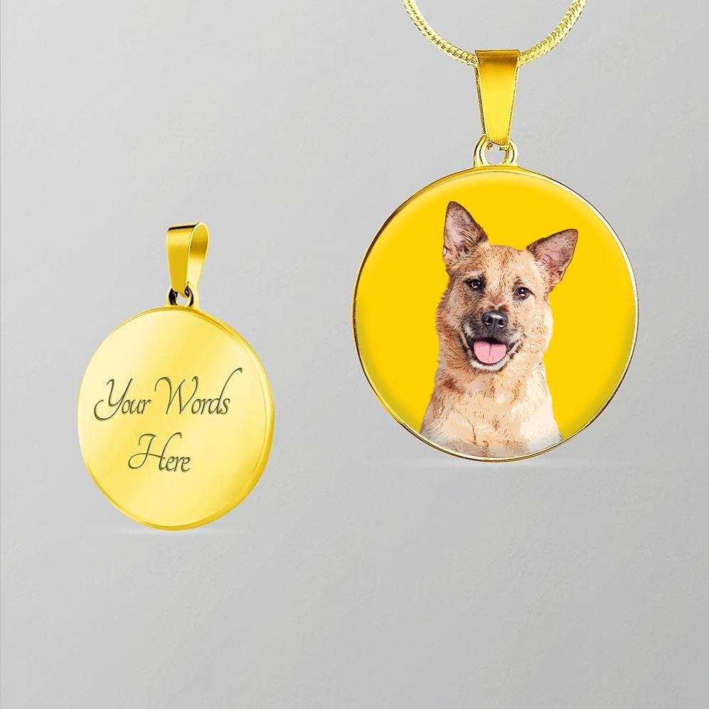 Custom Pet Art - Circle Necklace - Pop Your Pup!™