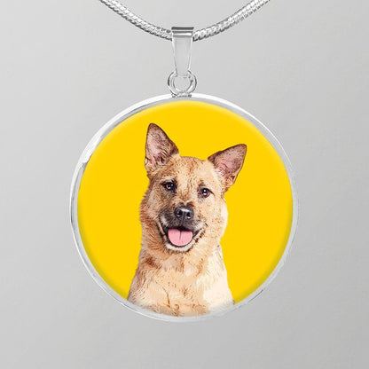 Custom Pet Art - Circle Necklace - Pop Your Pup!™