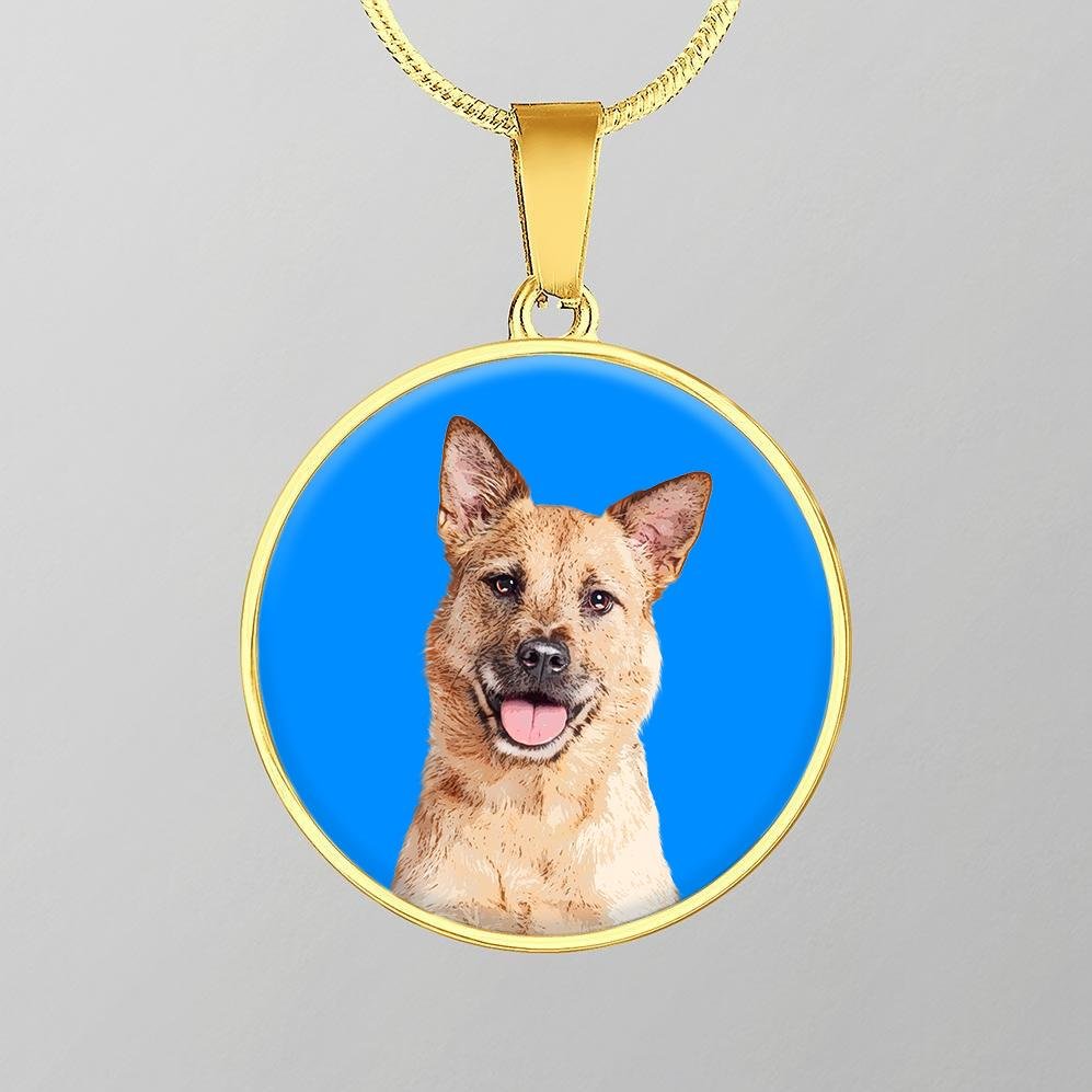 Custom Pet Art - Circle Necklace - Pop Your Pup!™