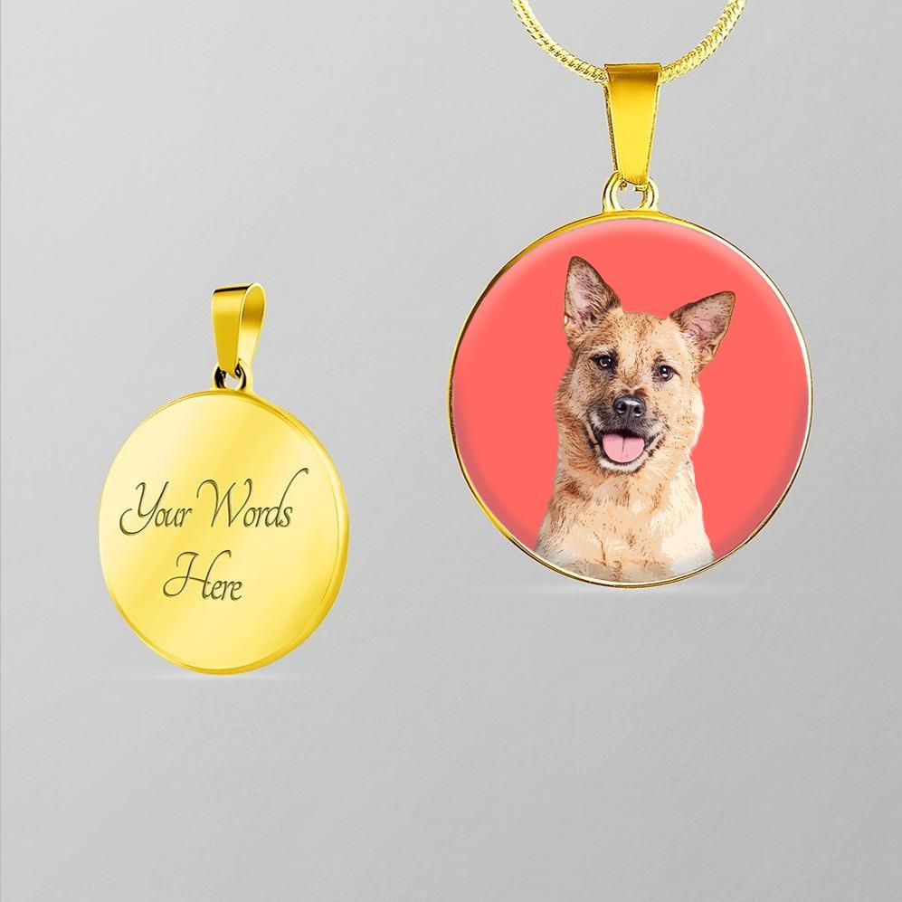 Custom Pet Art - Circle Necklace - Pop Your Pup!™