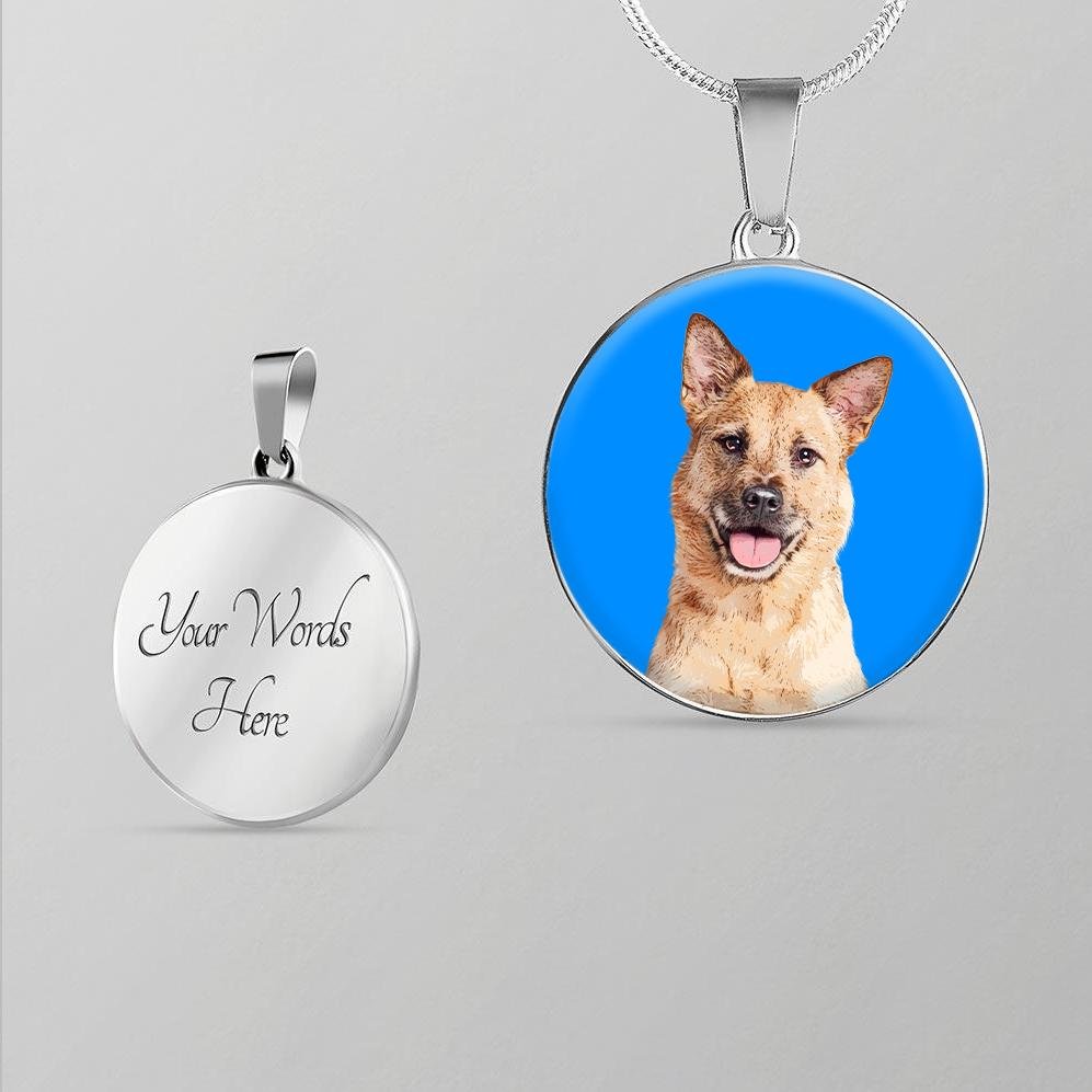 Custom Pet Art - Circle Necklace - Pop Your Pup!™