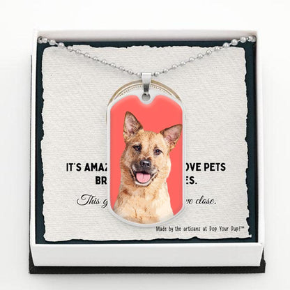 Custom Pet Art - Dog Tag Necklace - Pop Your Pup!™