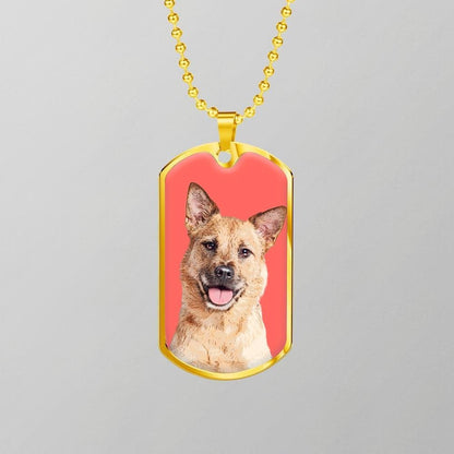 Custom Pet Art - Dog Tag Necklace - Pop Your Pup!™