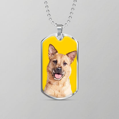 Custom Pet Art - Dog Tag Necklace - Pop Your Pup!™