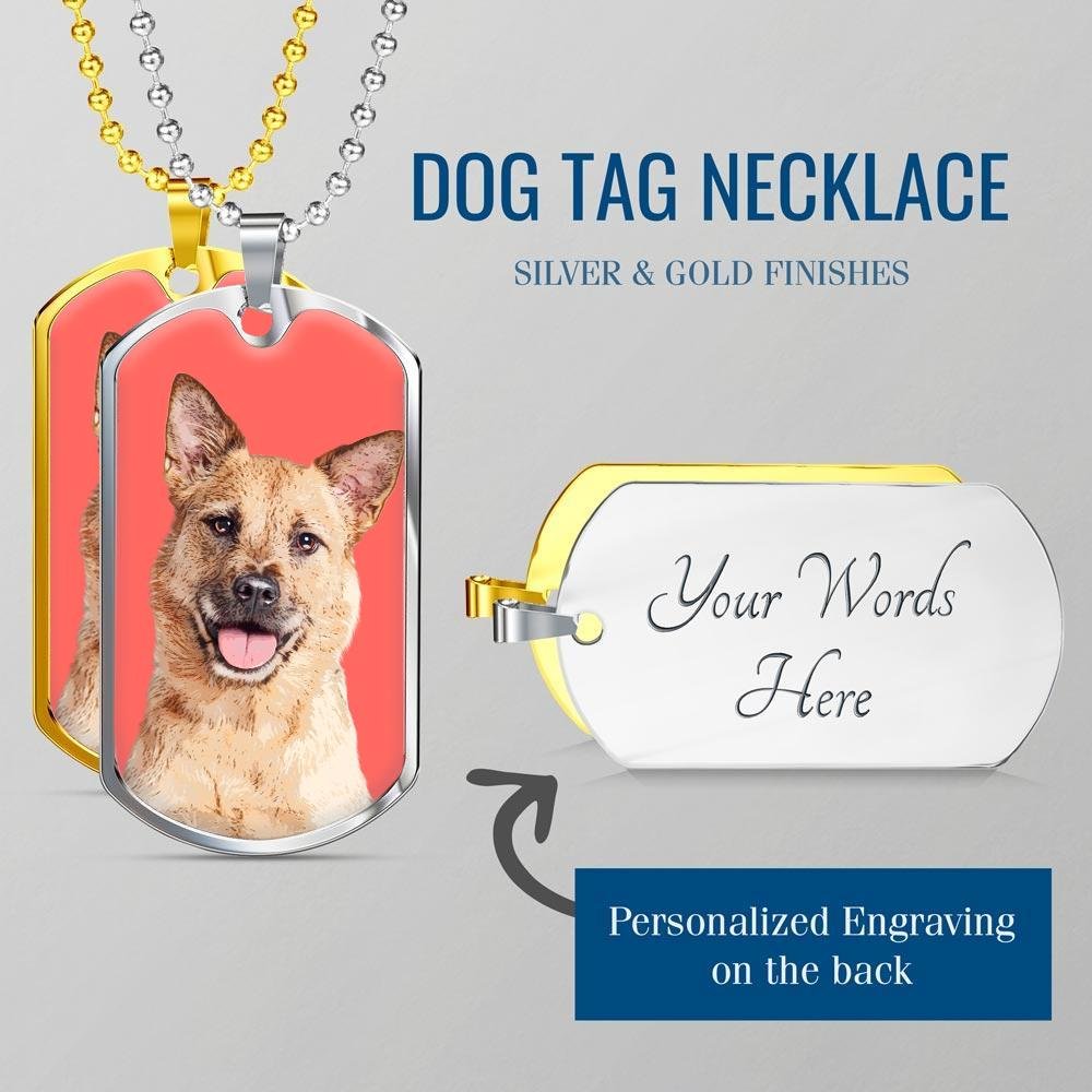 Custom Pet Art - Dog Tag Necklace - Pop Your Pup!™
