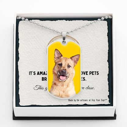Custom Pet Art - Dog Tag Necklace - Pop Your Pup!™