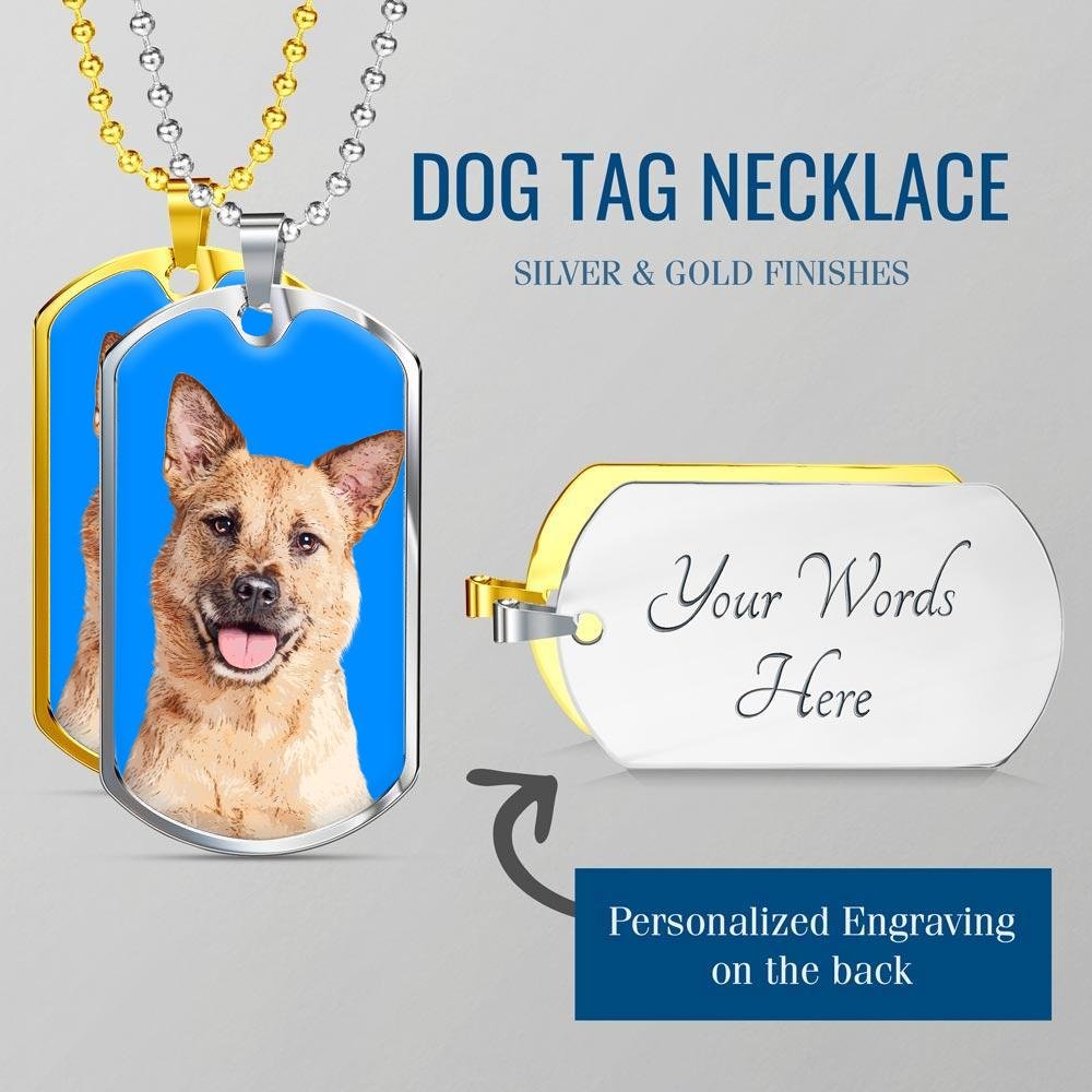 Custom Pet Art - Dog Tag Necklace - Pop Your Pup!™