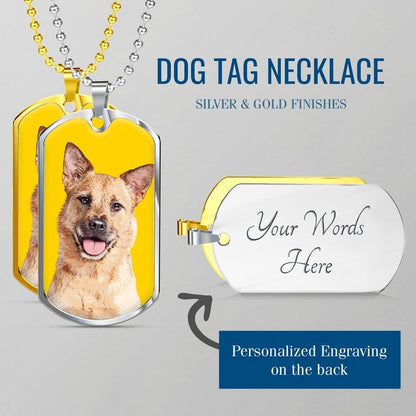 Custom Pet Art - Dog Tag Necklace - Pop Your Pup!™