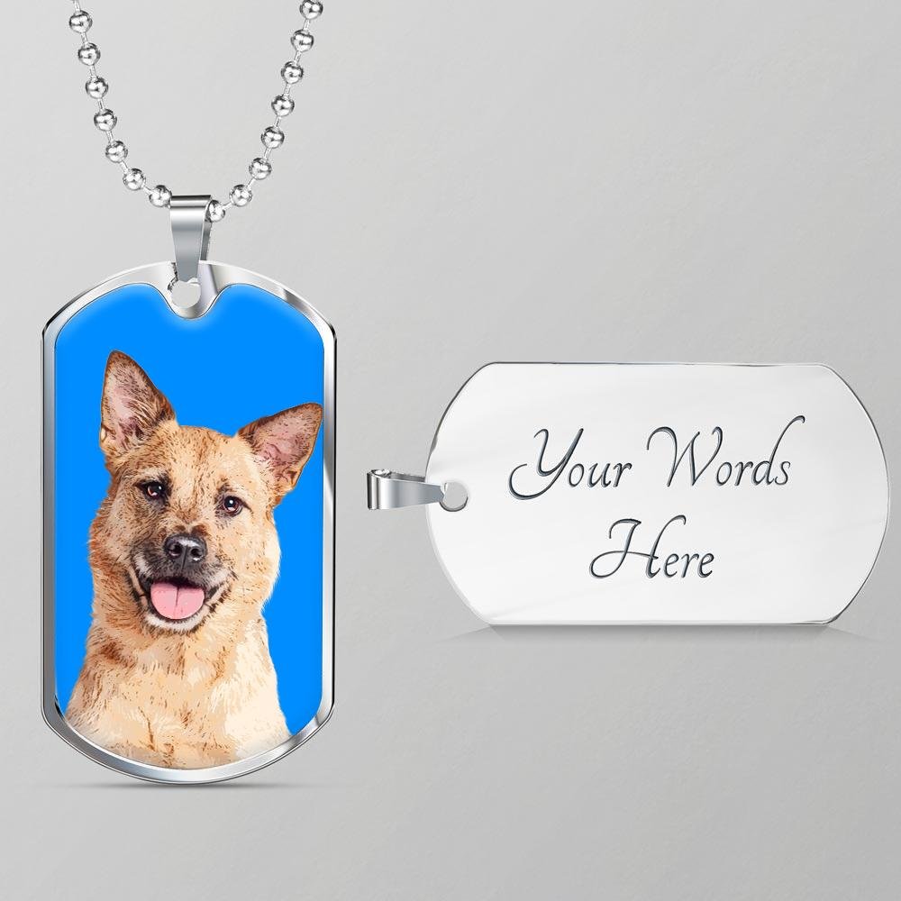 Custom Pet Art - Dog Tag Necklace - Pop Your Pup!™