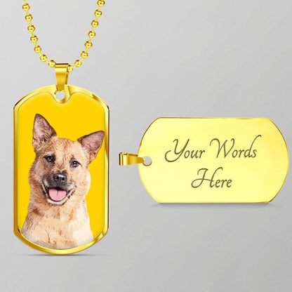 Custom Pet Art - Dog Tag Necklace - Pop Your Pup!™