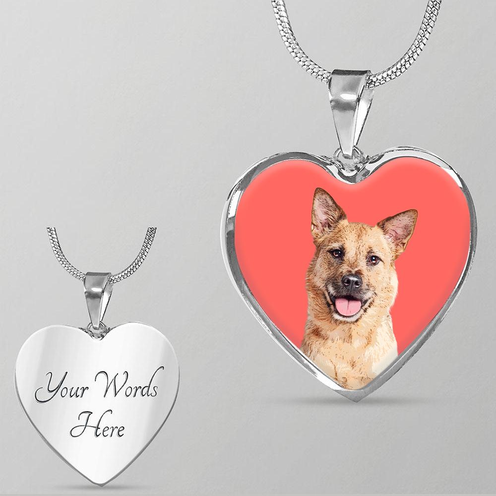 Custom Pet Art - Heart Necklace - Pop Your Pup!™