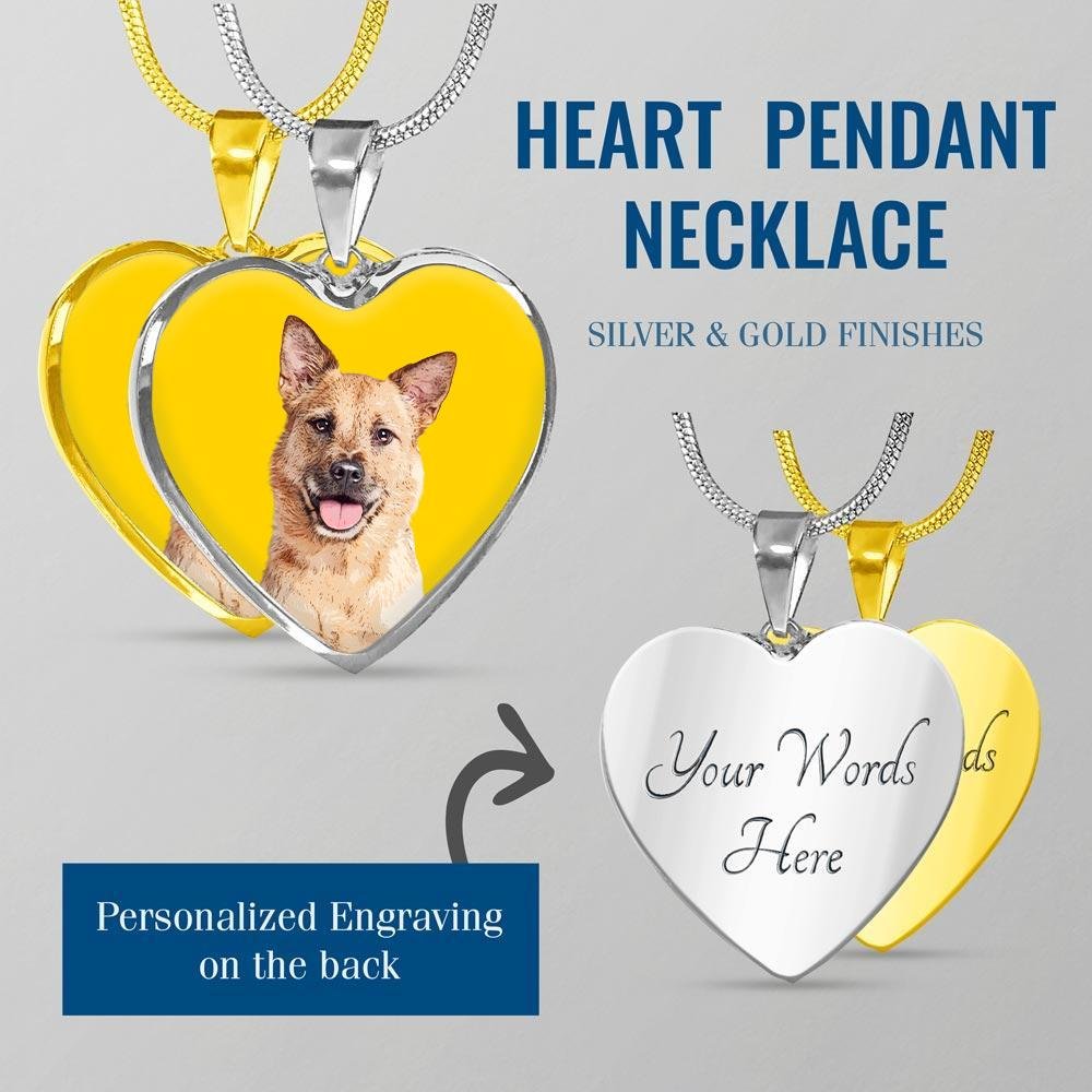 Custom Pet Art - Heart Necklace - Pop Your Pup!™