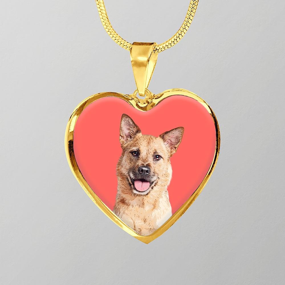Custom Pet Art - Heart Necklace - Pop Your Pup!™