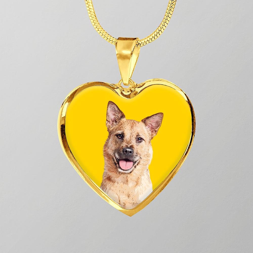 Custom Pet Art - Heart Necklace - Pop Your Pup!™