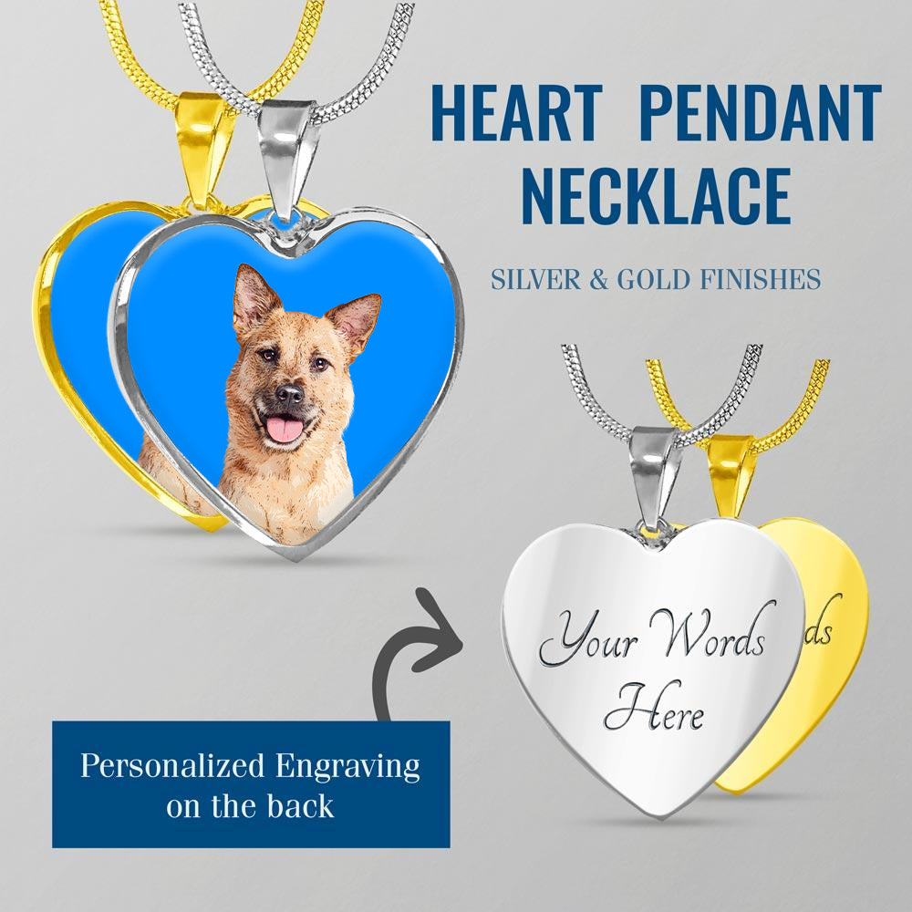 Custom Pet Art - Heart Necklace - Pop Your Pup!™
