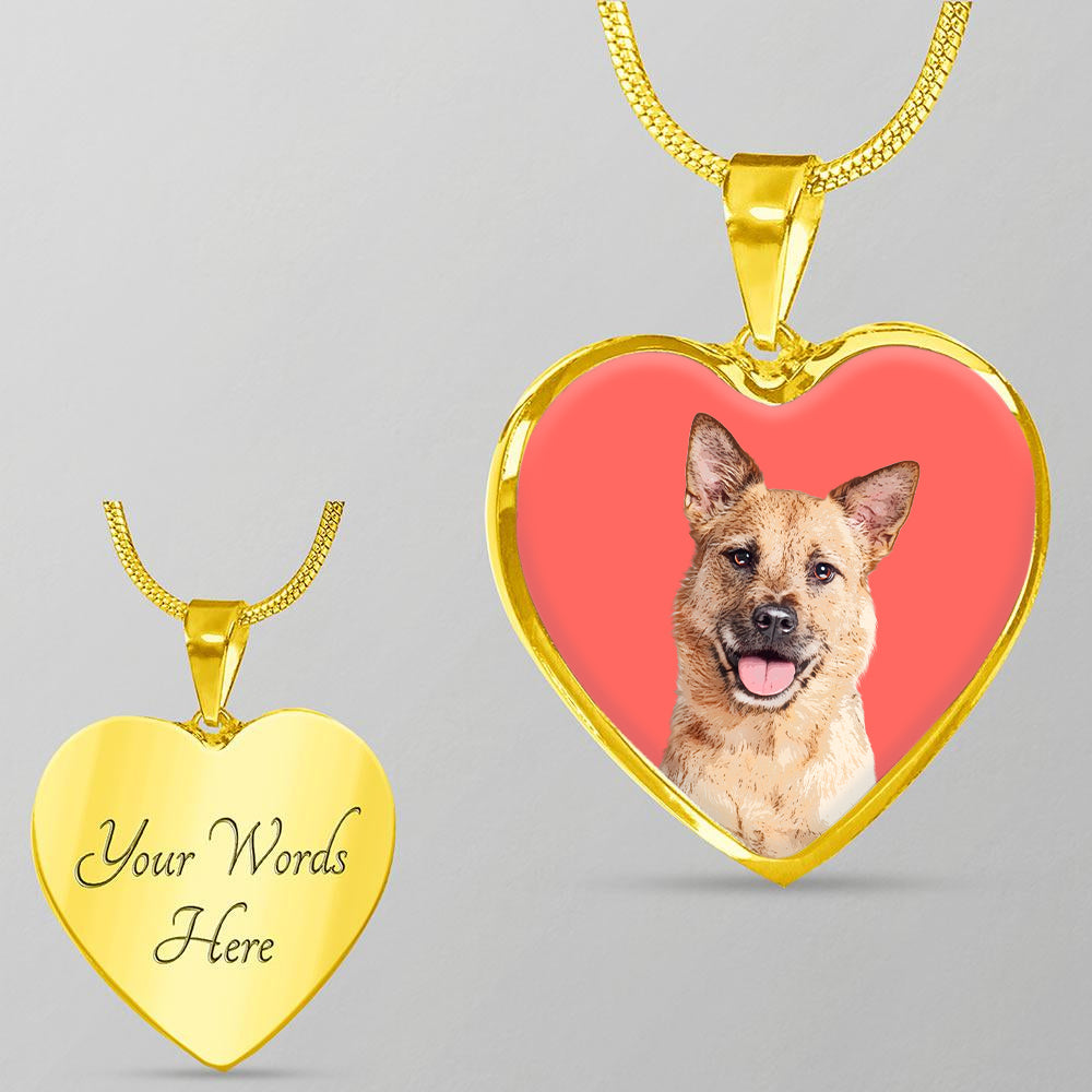 Custom Pet Art - Heart Necklace - Pop Your Pup!™