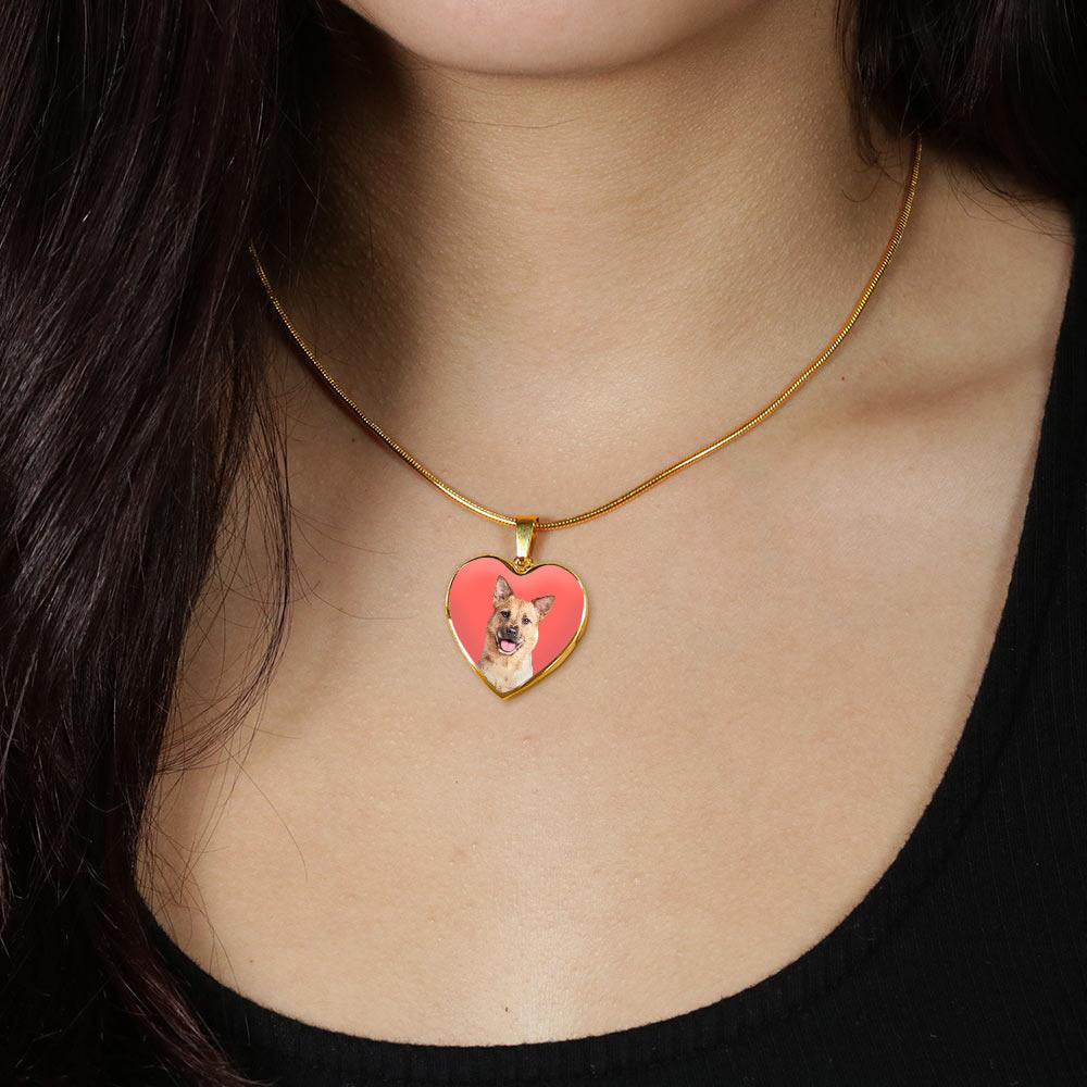 Custom Pet Art - Heart Necklace - Pop Your Pup!™