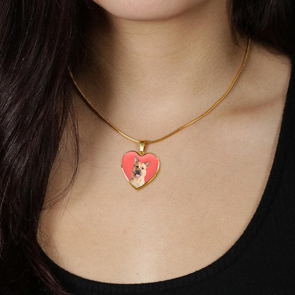 Custom Pet Art - Heart Necklace - Pop Your Pup!™