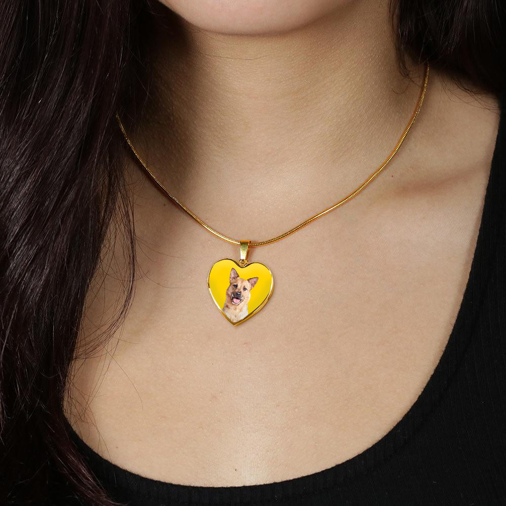 Custom Pet Art - Heart Necklace - Pop Your Pup!™