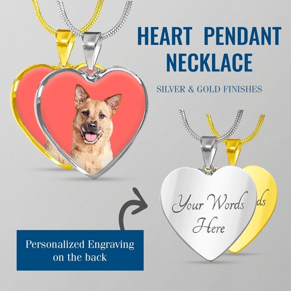 Custom Pet Art - Heart Necklace - Pop Your Pup!™