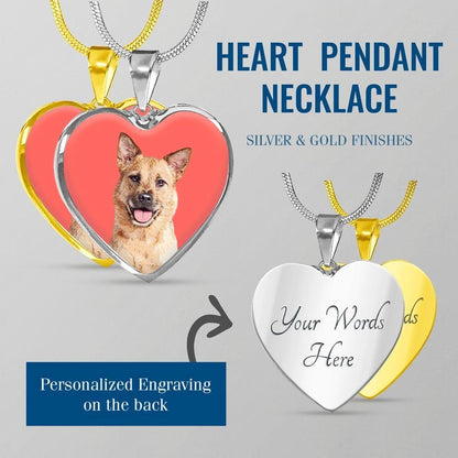 Custom Pet Art - Heart Necklace - Pop Your Pup!™