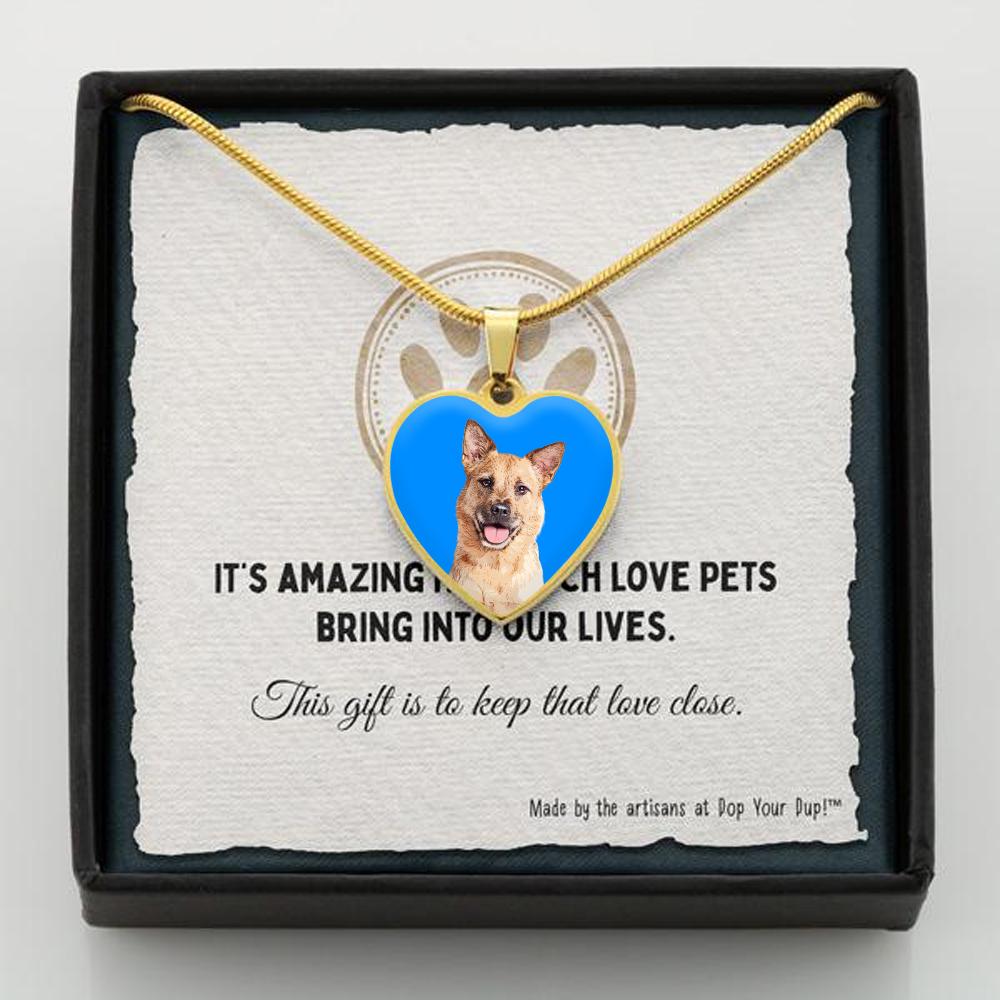 Custom Pet Art - Heart Necklace - Pop Your Pup!™