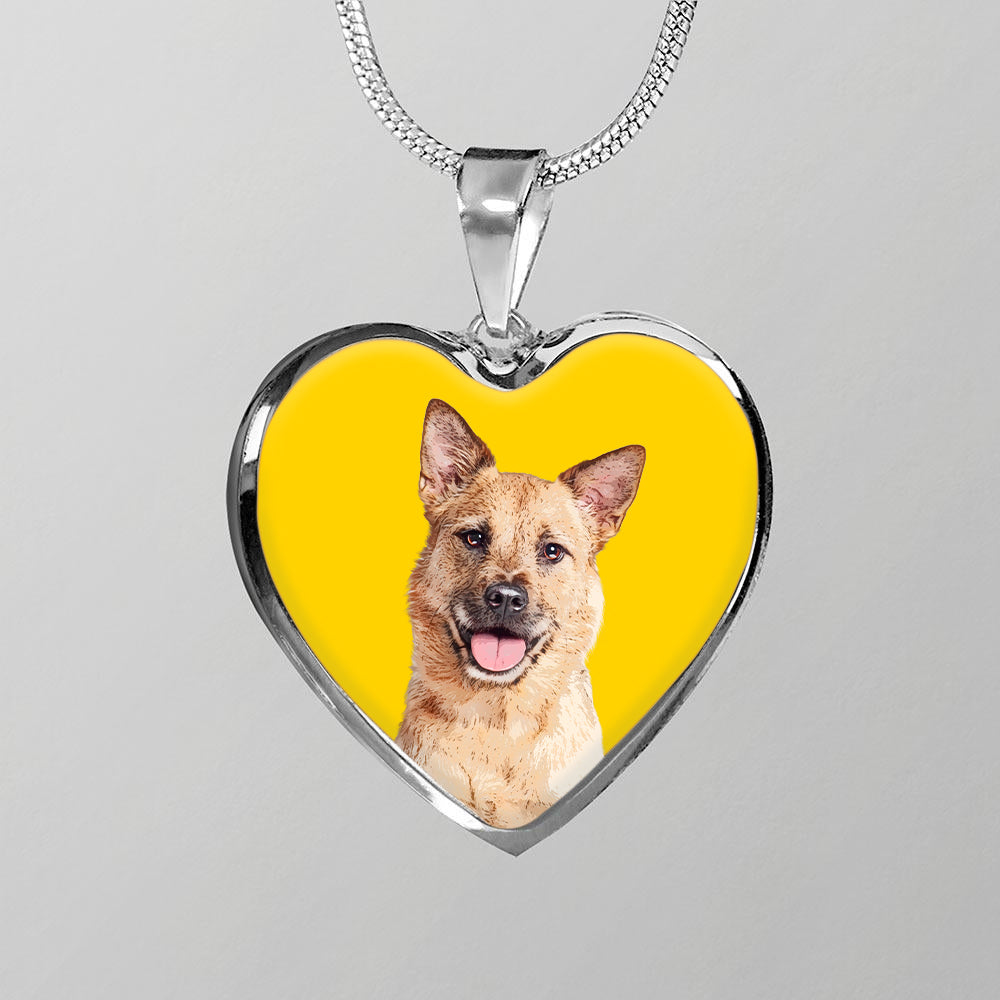 Custom Pet Art - Heart Necklace - Pop Your Pup!™