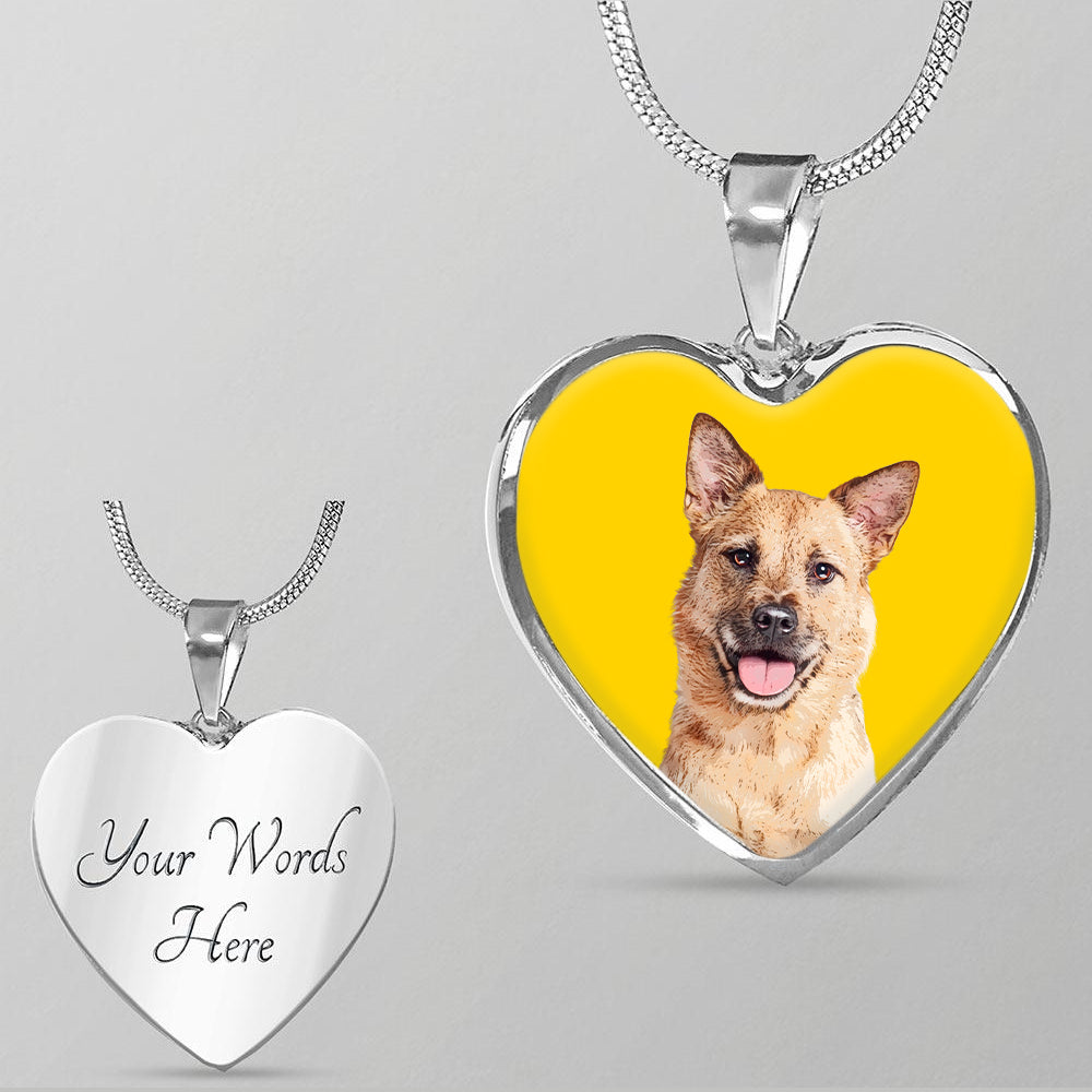 Custom Pet Art - Heart Necklace - Pop Your Pup!™