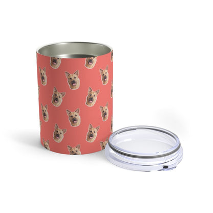 Custom Pet Art Stainless Steel Tumbler 10 oz - Pop Your Pup!™