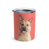 Custom Pet Art Stainless Steel Tumbler 10 oz - Pop Your Pup!™