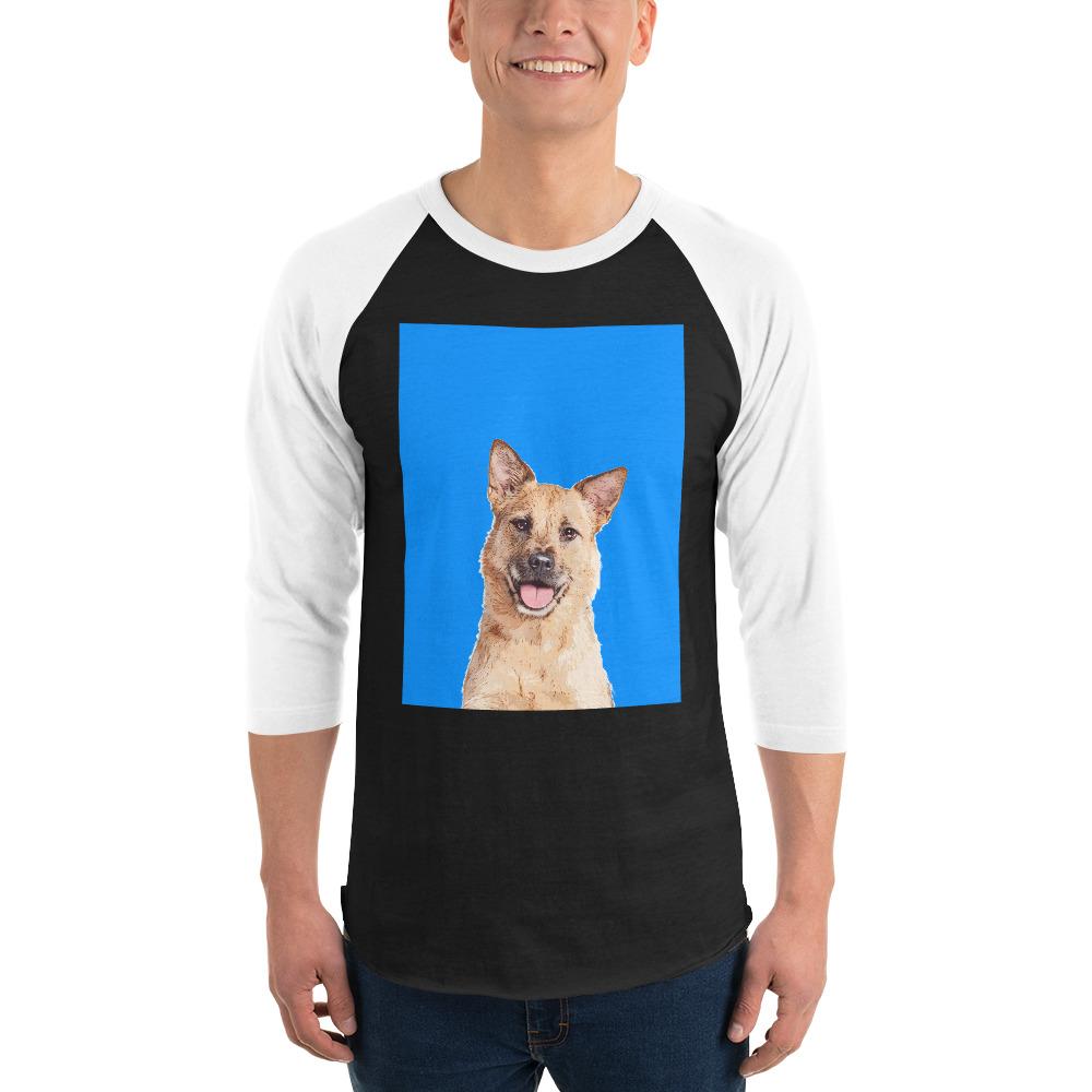 Custom Pet Art Three Quarter Sleeve Shirt